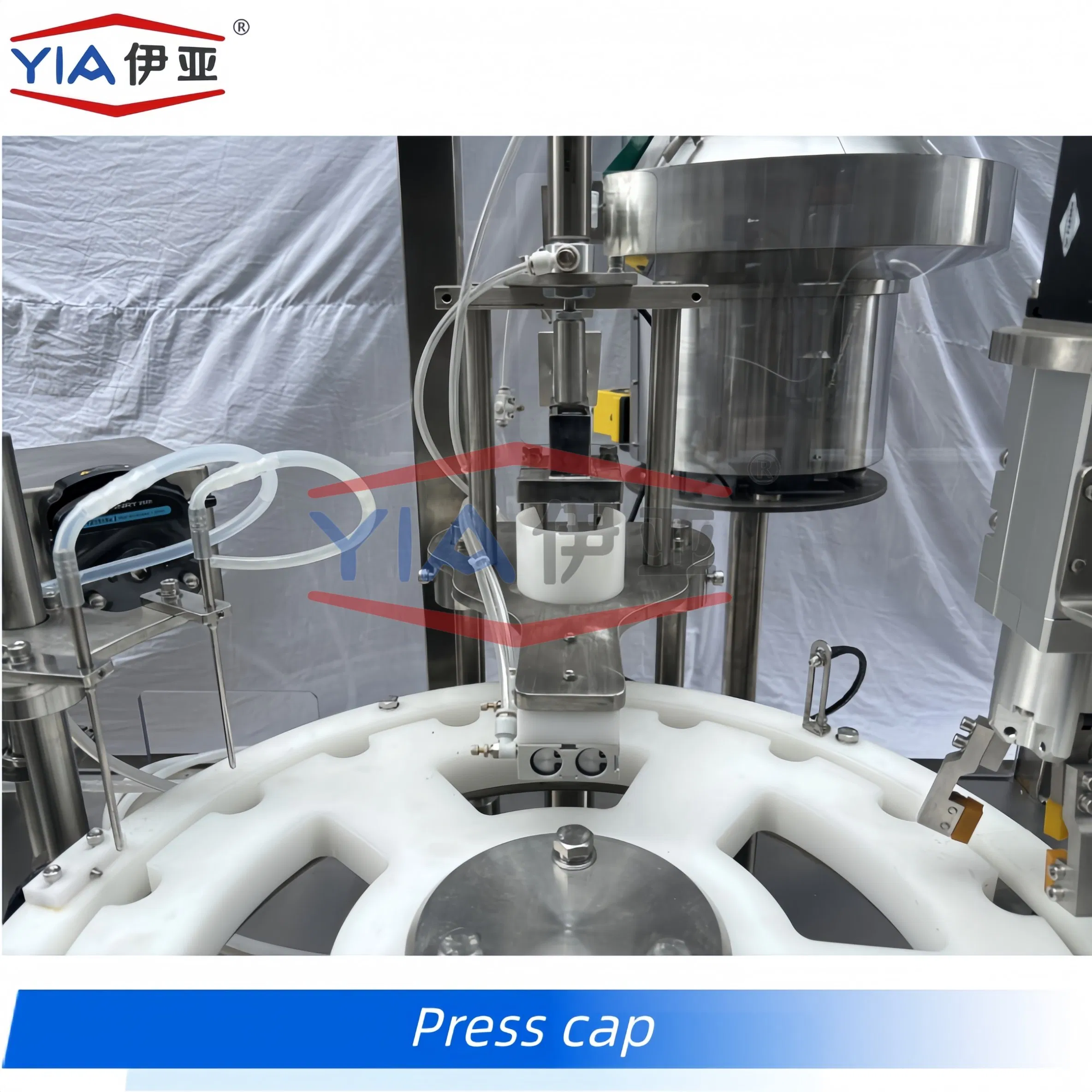 Linha de Produção Integrada de Enchimento, Selagem e Rotulagem de Spray Automático Yia