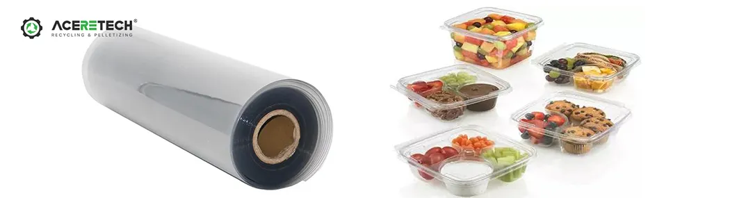 Linha de Pelotização de R-Pet para Flocos de Embalagem Alimentícia Linha de Extrusão de Folhas