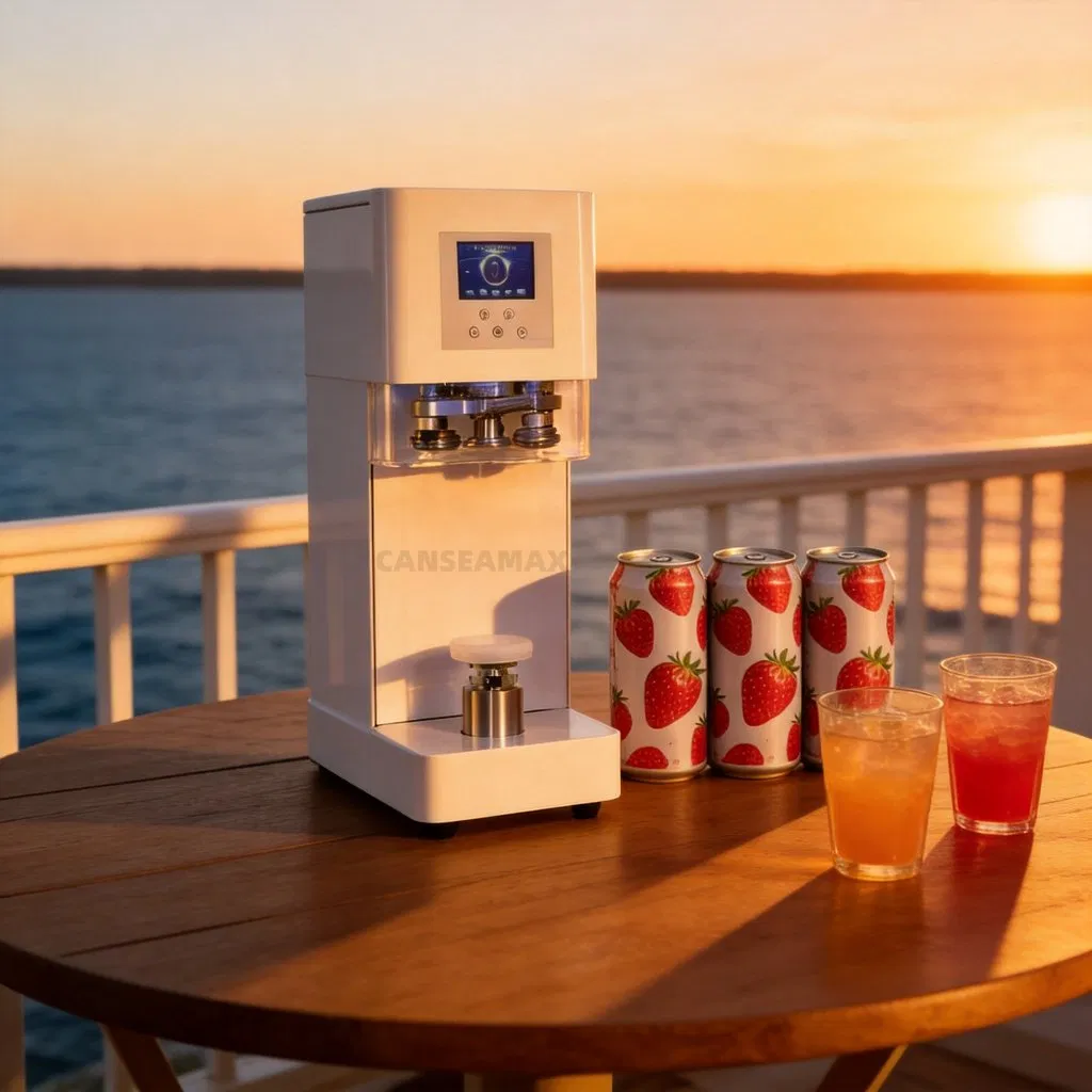 Máquina de Selagem de Latas Automática Três Segundos Aprovada pelo CE para Lojas Comerciais