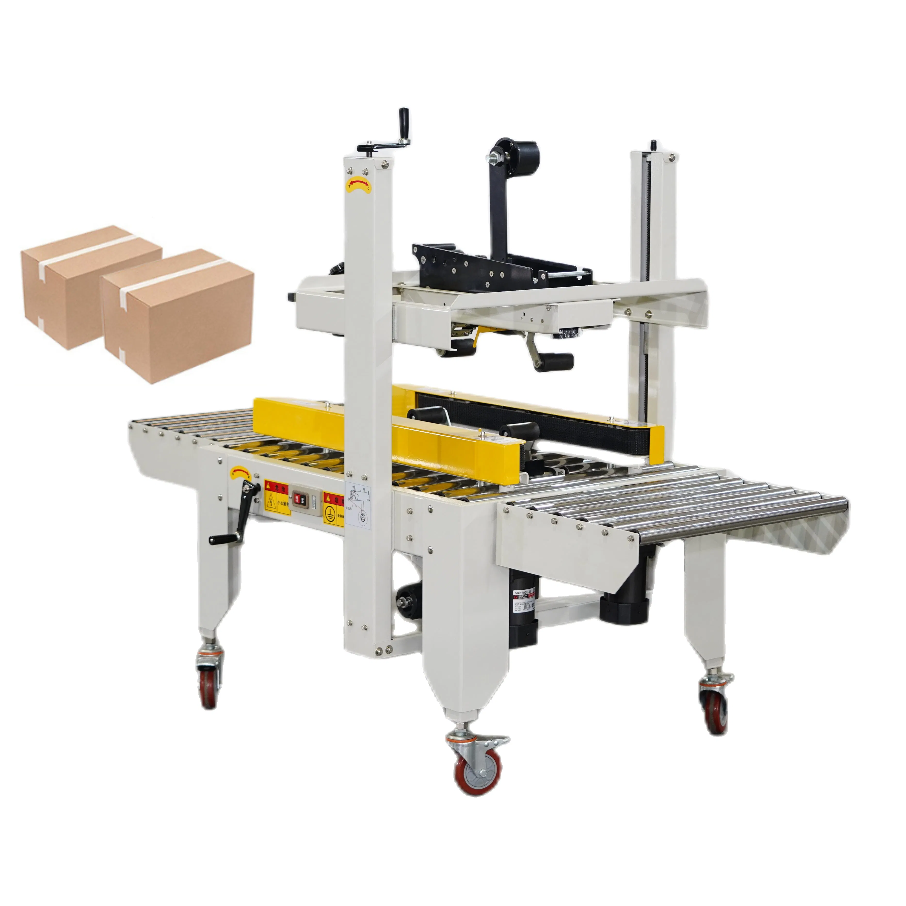 Máquina de Embalagem de Selagem de Caixas de Papelão com Ajuste Manual Semi Automático