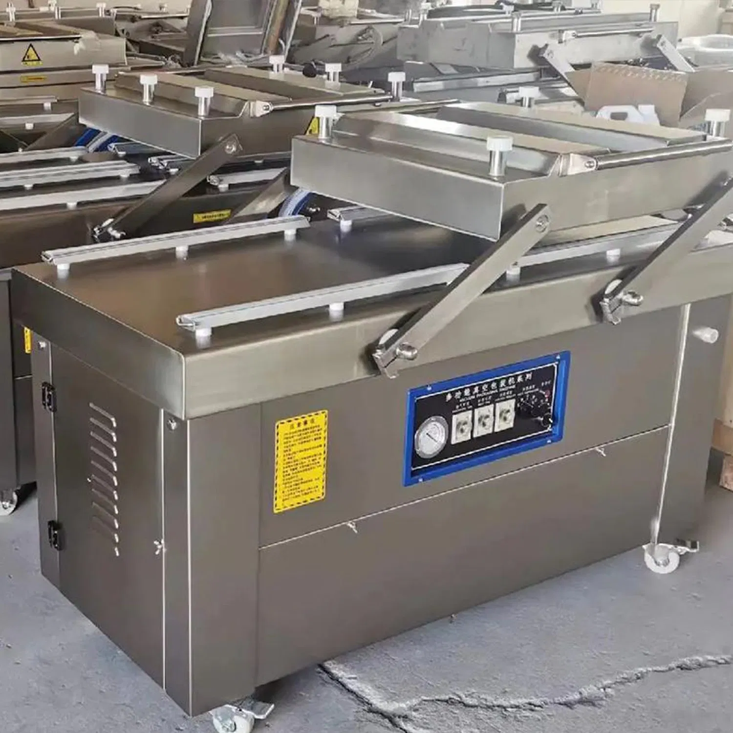 Máquina de Embalagem a Vácuo de Duas Câmaras para Frutas, Legumes, Frango, Cordeiro e Carne de Vaca