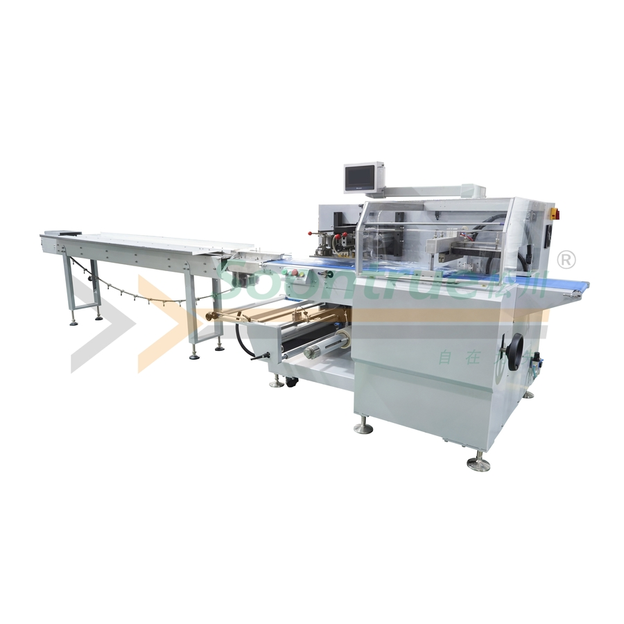 Máquina de Embalagem Horizontal Automática de Servo de Alta Qualidade para Embalagem de Pão, Chocolate, Biscoito, Barra, Máscara, Noodle