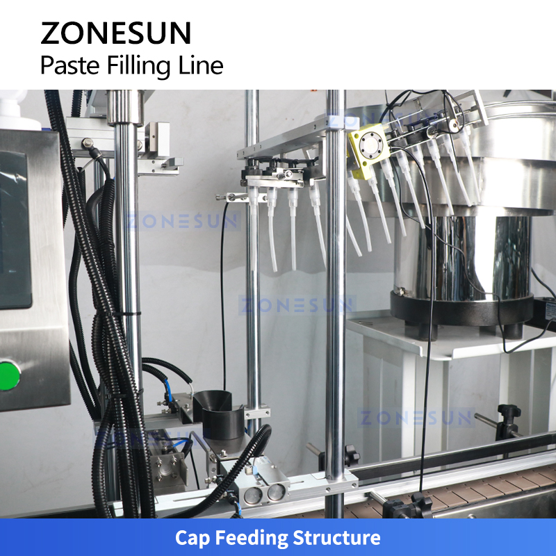 Zonesun Zs-Yt6t-6px Máquina Automática 6 de Enchimento, Tampagem e Rotulagem com Servo para Creme, Loção, Cosméticos e Linha de Embalagem de Cuidados Pessoais