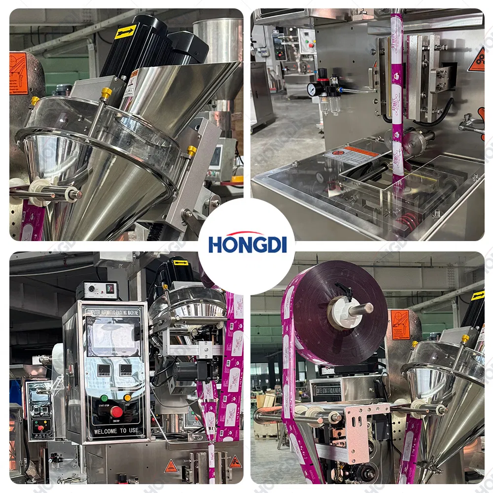 Máquina de Embalagem Vertical Automática Vffs para Embalagem de Pó de Leite, Pó de Café, Pó de Proteína, Farinha e Pó de Especiarias