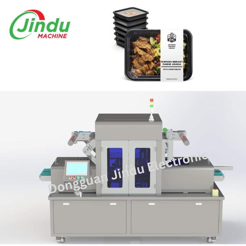 Máquina Seladora de Bandejas para Embalagem em Atmosfera Modificada para Carne, Peixe, Frutos do Mar, Vegetais e Frutas