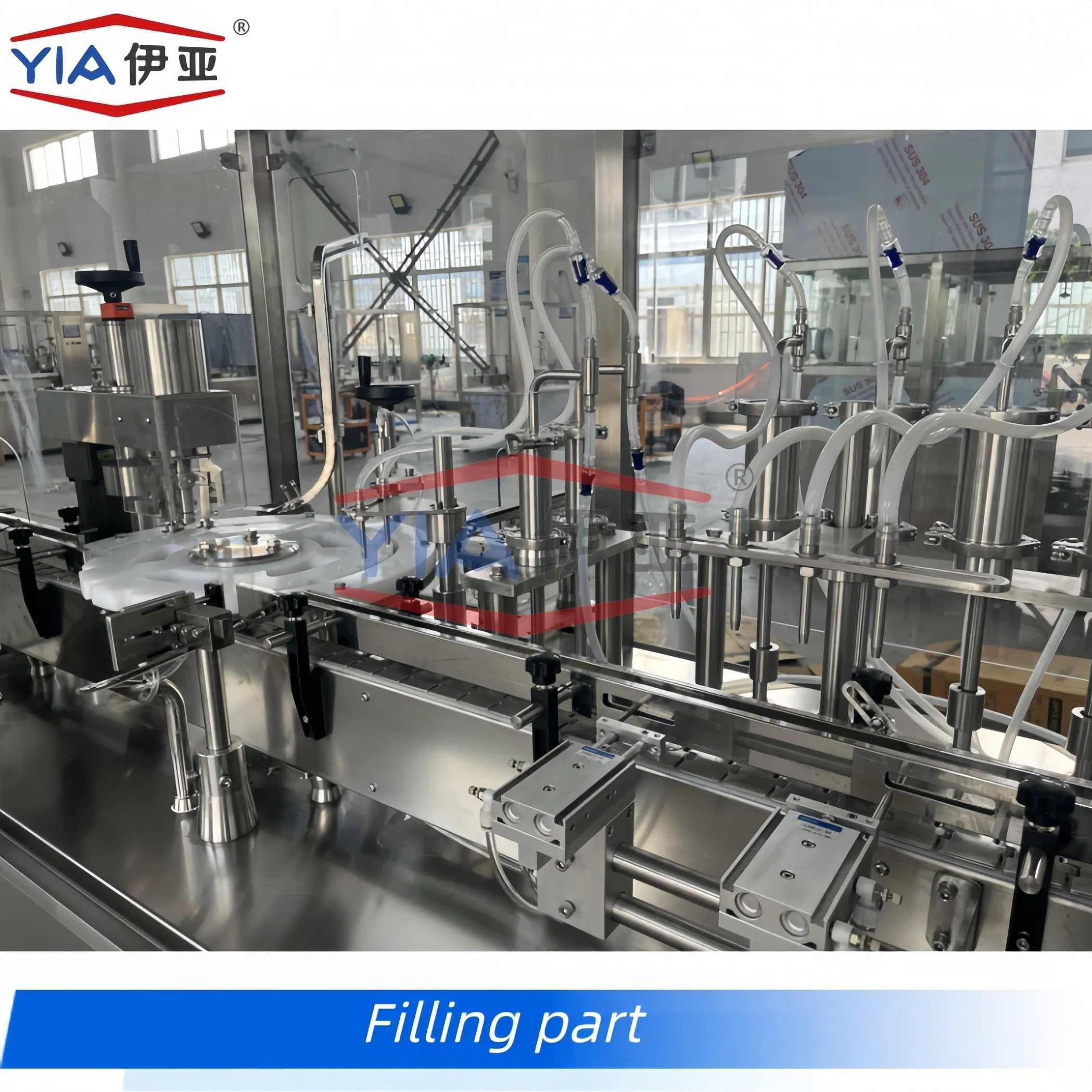 Linha de Produção Integrada de Lavagem, Enchimento e Selagem Automática de Frascos e Ampolas Yia