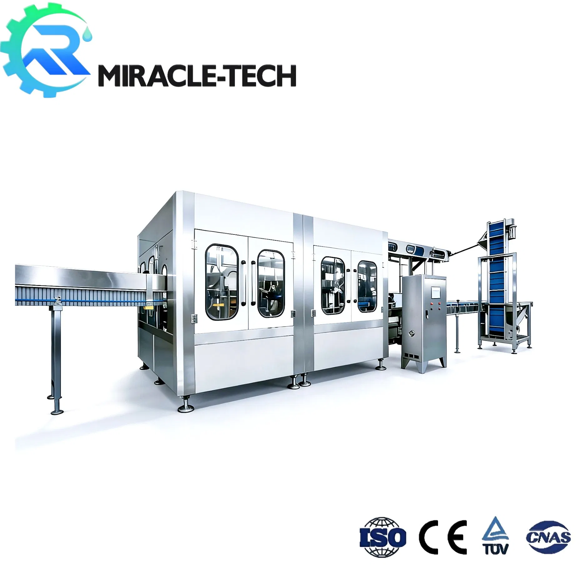 Linha de Produção Completa de Enchimento de Máquinas de Rotulagem e Embalagem de Purificação de Água Potável Totalmente Automática