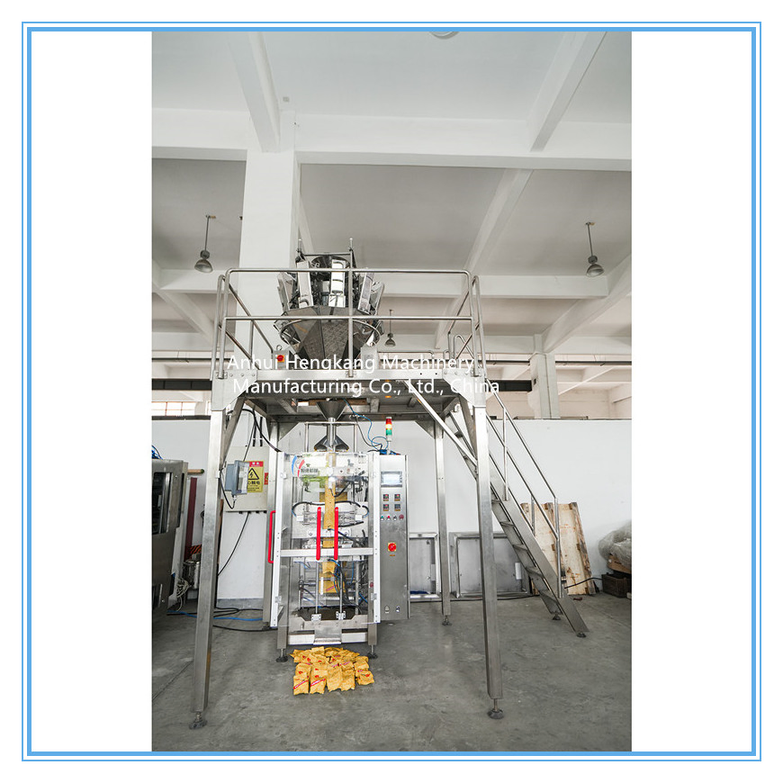 Máquina de Embalagem de Saco Vertical Automática para Enchimento, Selagem e Pesagem de Snacks, Grãos, Arroz, Nozes, Café, Açúcar, Doces, Alimentos