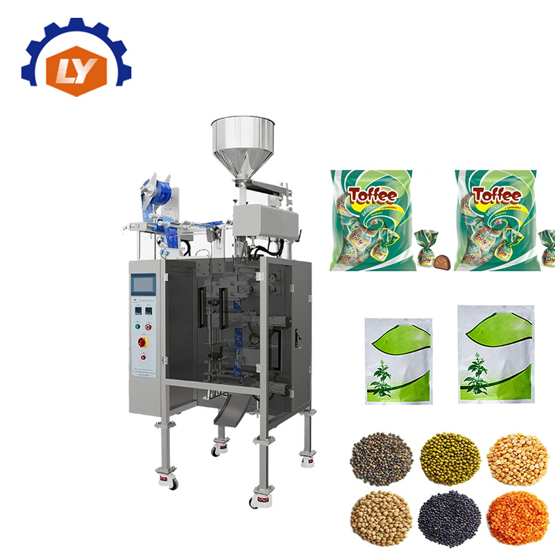 Máquina de Embalagem Automática Volumétrica para Sacos de Snacks Verticais, Preenchimento de Café, Alimentos Granulados e Especiarias Multifuncional