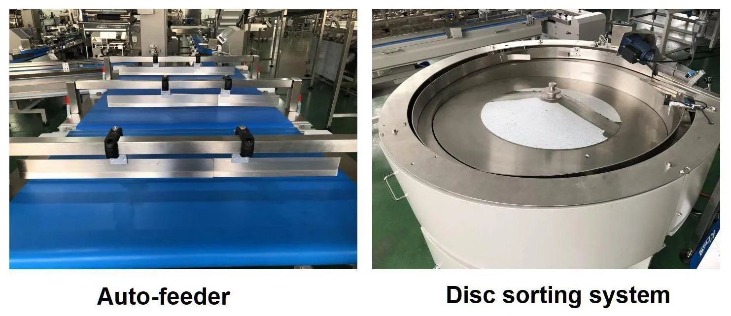 Detalhe do equipamento da linha de embalagem