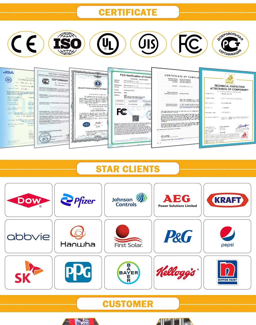 Layout do sistema de embalagem automático