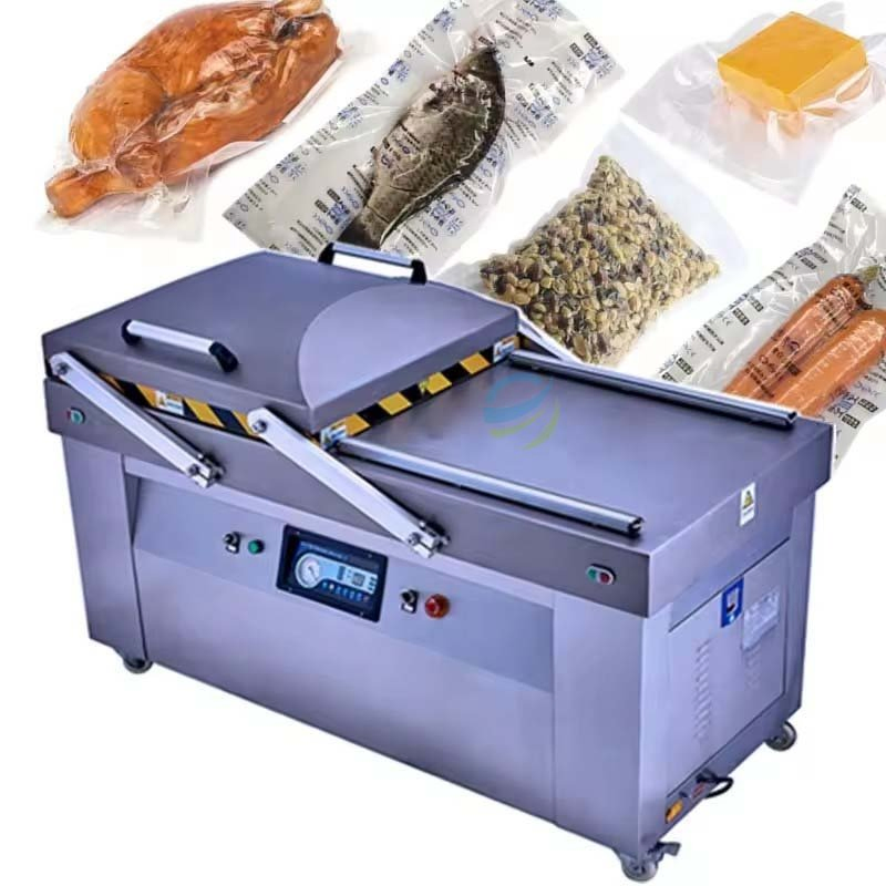 Máquina de Embalagem a Vácuo de Dupla Câmara para Pacotes de Lanches Vendas Diretas de Fábrica na China