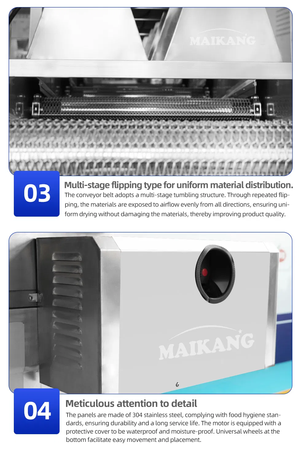 Linha de Secagem a Ar Flip para Frutas e Vegetais Máquina de Secagem de Sacos de Embalagem de Alimentos para Processamento de Vegetais