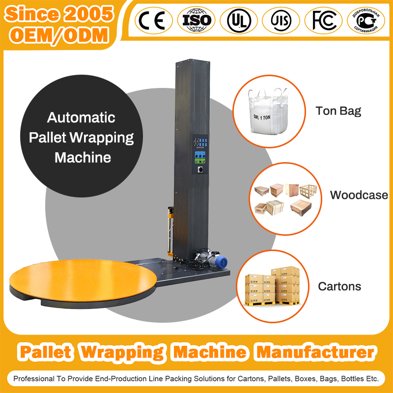 Máquina de Envoltório de Paletes com Braço Rotativo Automático Completo para Embalagem a Vácuo, Envoltório Horizontal de PP para Cartões/Sacos