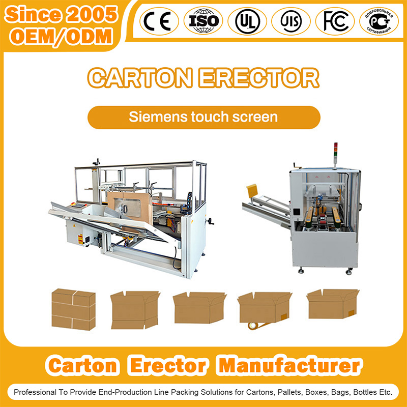 Máquina de Paletização com Braço Rotativo para Envoltório de Filme Stretch Automático, Inline Horizontal, Empilhamento de Cartões, Encolhimento com CE