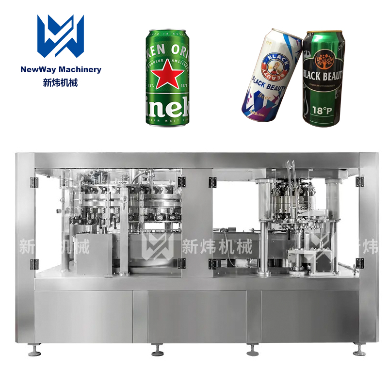 Máquina de Enchimento, Selagem e Costura de Alta Qualidade para Embalagem de Latas de Alumínio de Cerveja