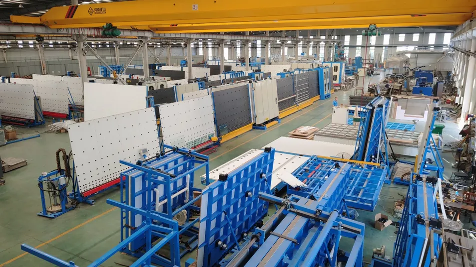 Oficina de montagem para linha de produção de vidro isolante