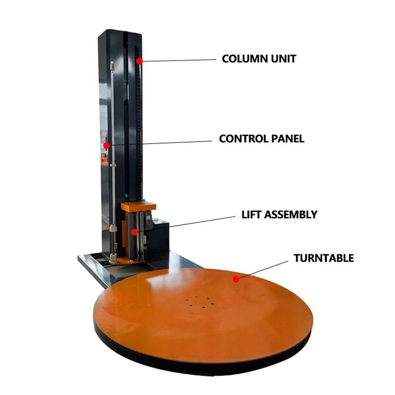Máquina Automática de Embalagem em Stretch para Caixas, Cartões, Paletes, Ferramentas de Envoltório em Filme Stretch, Máquina Envolvedora de Paletes com Filme PE