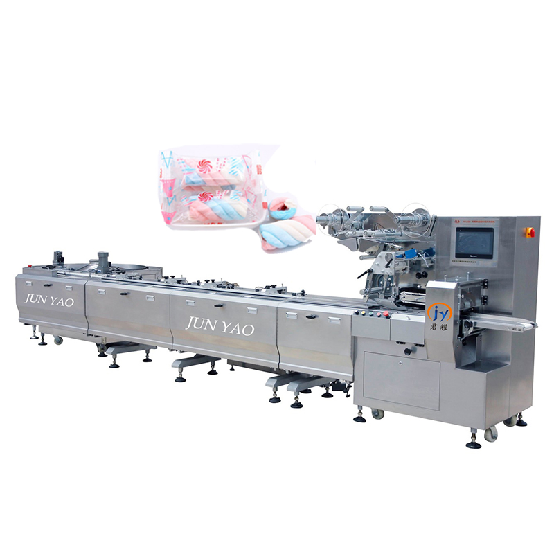 Máquina de Embalagem Automática para Almofadas /Máquina de Embalagem de Alimentos em Pacote de Almofada para Barras de Lanche /Máquina de Embalagem em Fluxo para Rolinho de Ovo /Doce de Marshmallow /Barra de Aveia /Comprimido