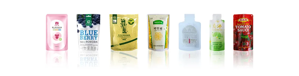 Amostras de bolsa embaladas