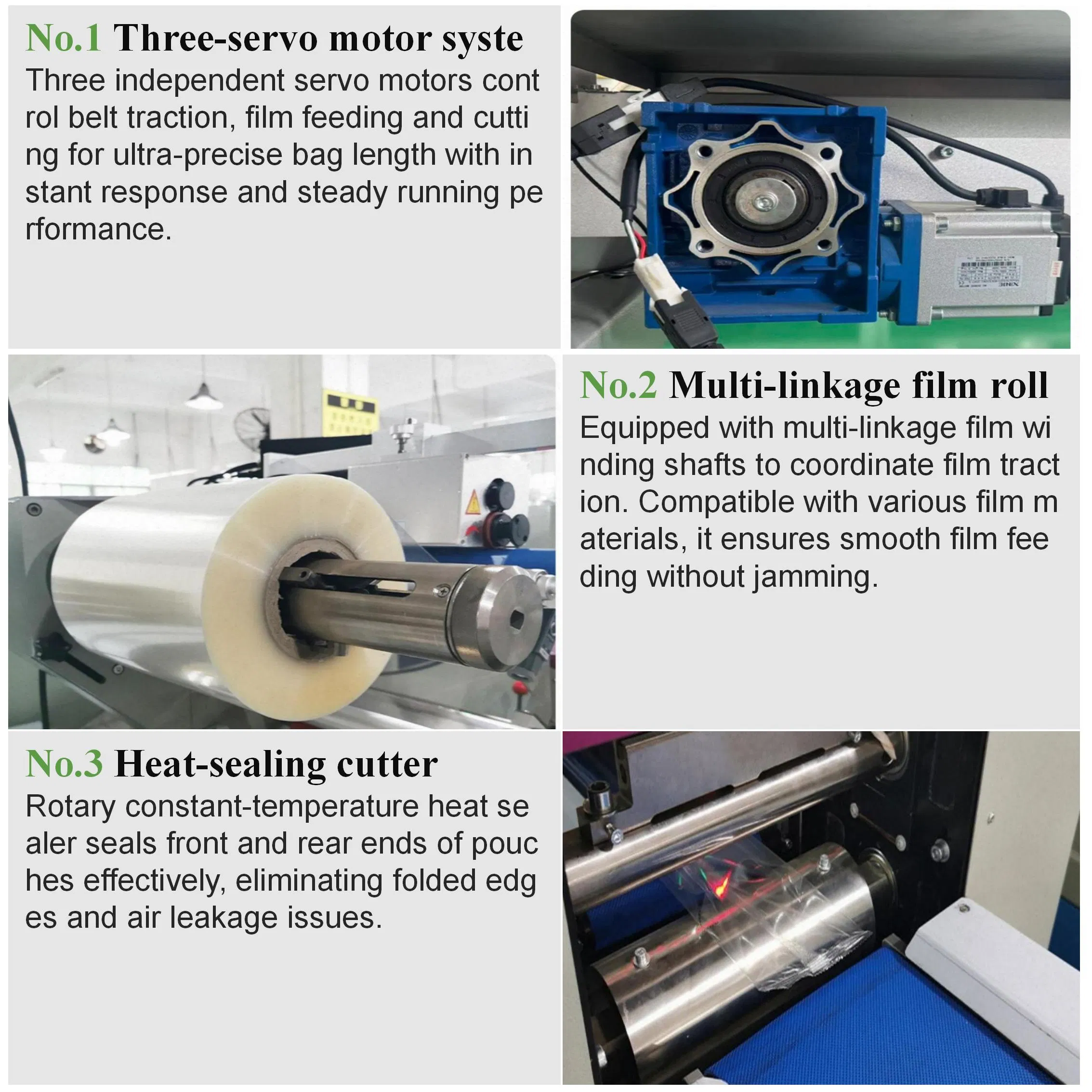 Máquina de Embalagem Automática Multifuncional para Embalagem em Fluxo de Alimentos, Fatias de Pão, Biscoitos, Pães, Máquina de Embalagem em Almofada