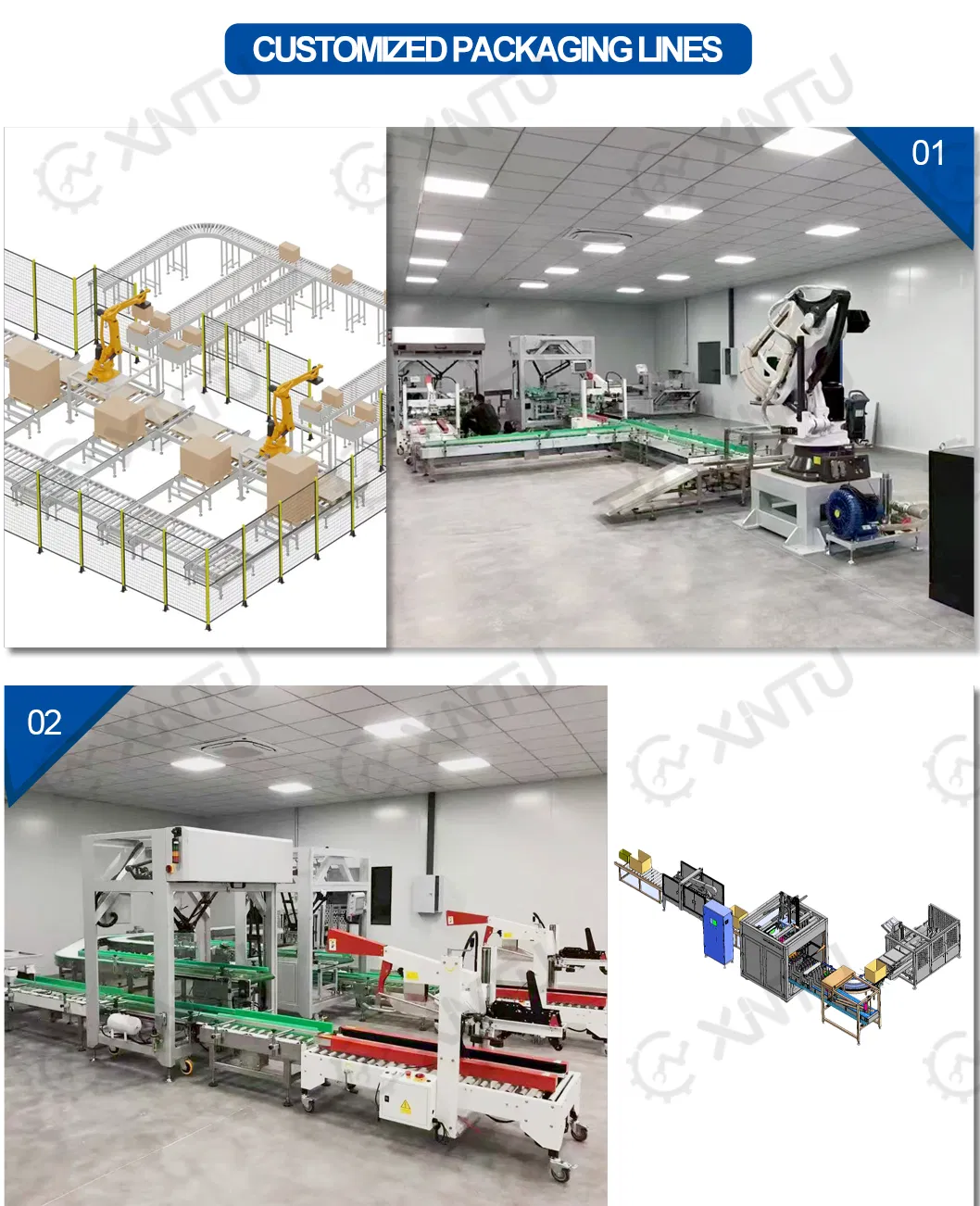 Linha de Embalagem Automática de Caixa
