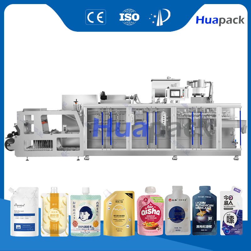 6-5000g Máquina de Embalagem para Encher Saco Doypack com Bico Inclinado Automático para Ketchup, Purê de Tomate, Suco, Água, Líquido e Molho