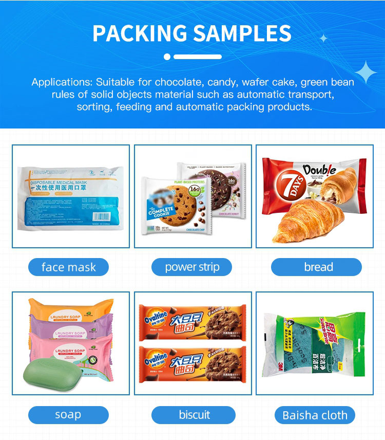 Máquina de Embalagem Flow Pack Horizontal Totalmente Automática para Embalagem de Sorvete, Lollipop e Picolé