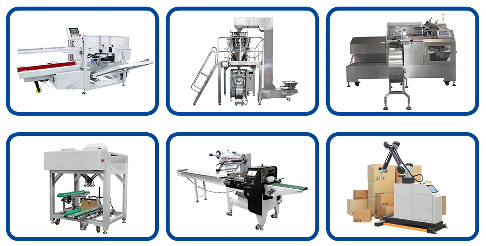 Linha de Embalagem Personalizada com Seladora de Caixas Totalmente Automática para Alimentos Prontos para Comer