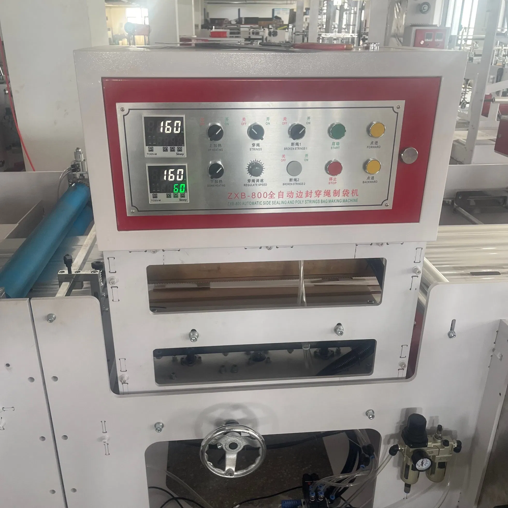 Saco de embalagem biodegradável com alça automática, saco de remendo Noly, saco de embalagem com cordão, máquina de corte e selagem de sacolas de compras