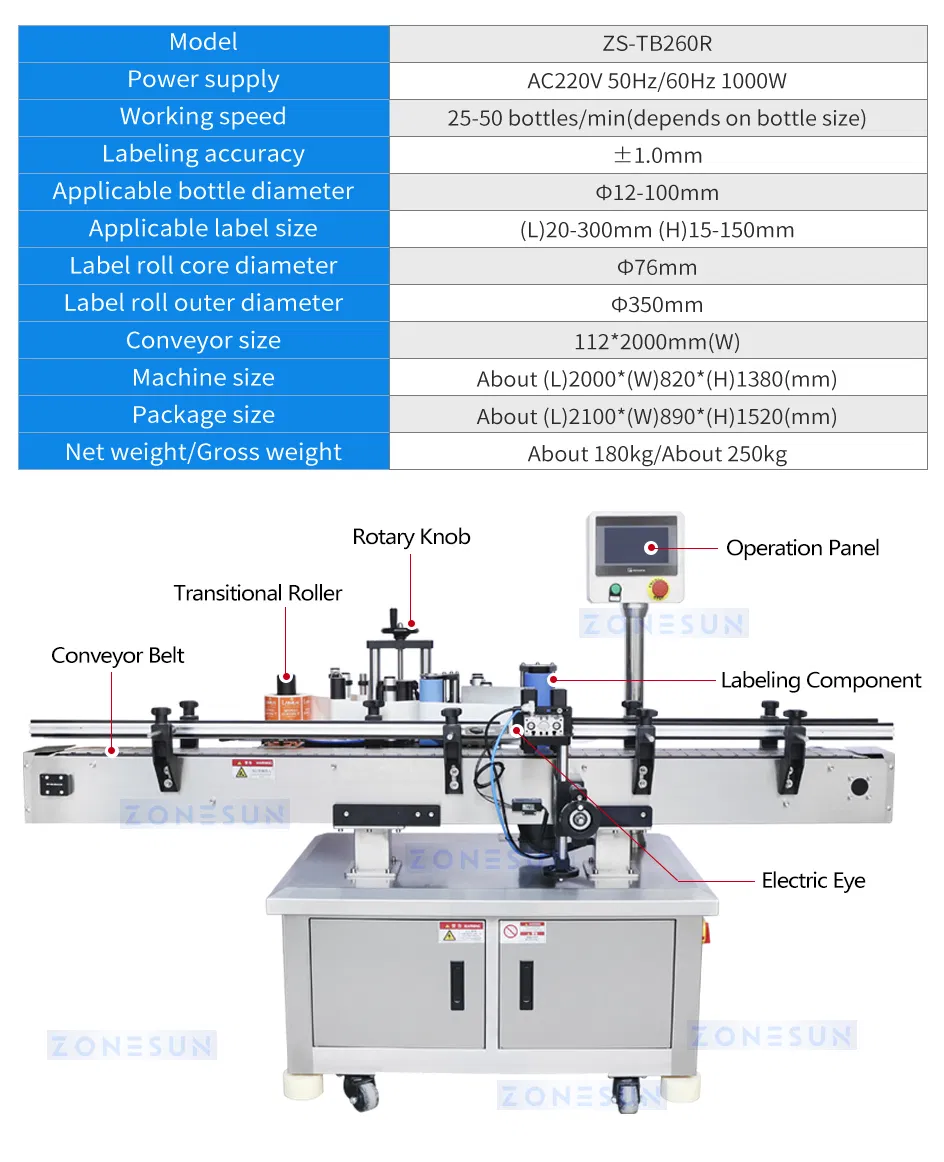 Linha Automática de Pesagem, Enchimento, Tampagem e Rotulagem ZS-Fal180X10 para Sistema de Embalagem da Indústria Alimentícia