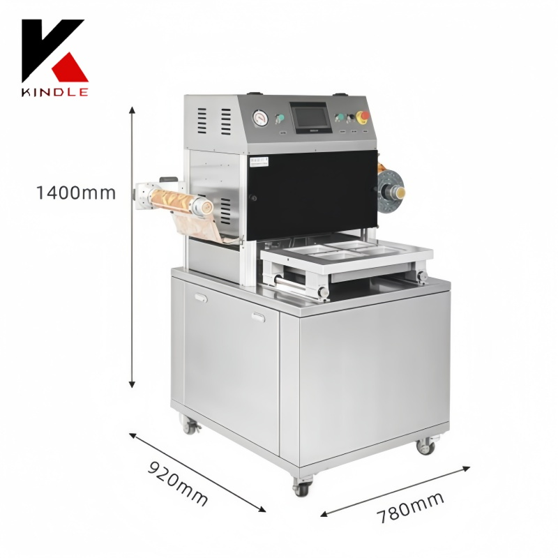 Sistema de Embalagem em Atmosfera Modificada Montado em Banco para Café e Lanches