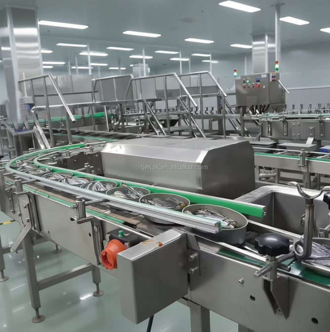 Linha de Embalagem Automática de Peixes em Lata Enak para Fábrica de Processamento de Alimentos Produção Eficiente