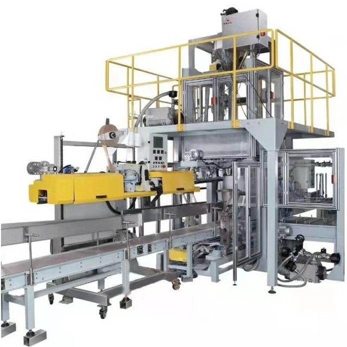 Linha de Produção de Embalagem com Pesagem Automática e Costura Automática/ Paletização para Ração, Milho, Trigo, Café, Feijão, Ração para Cães, Frutos do Mar