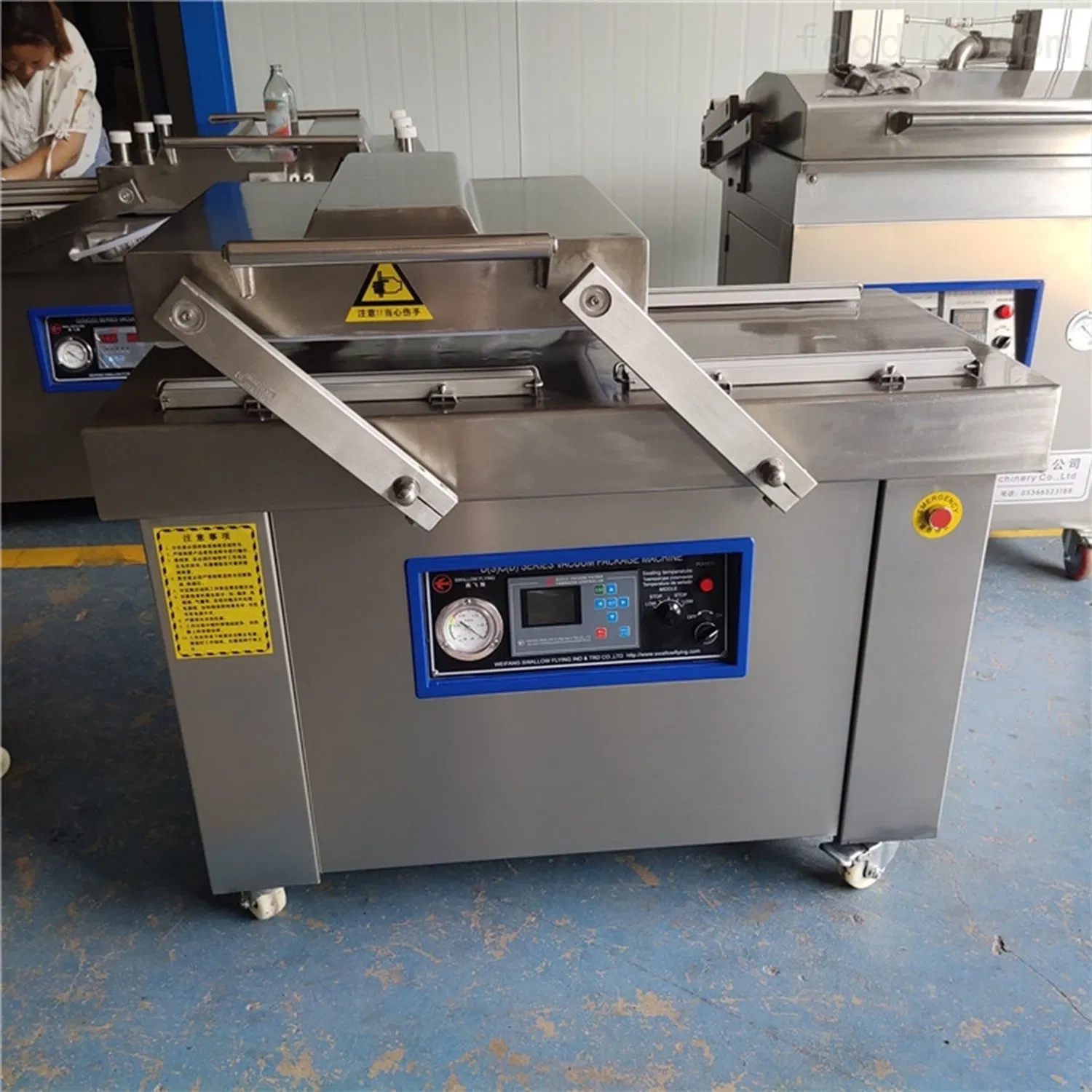 Máquina de Embalagem a Vácuo de Duas Câmaras para Frutas, Legumes, Frango, Cordeiro e Carne de Vaca