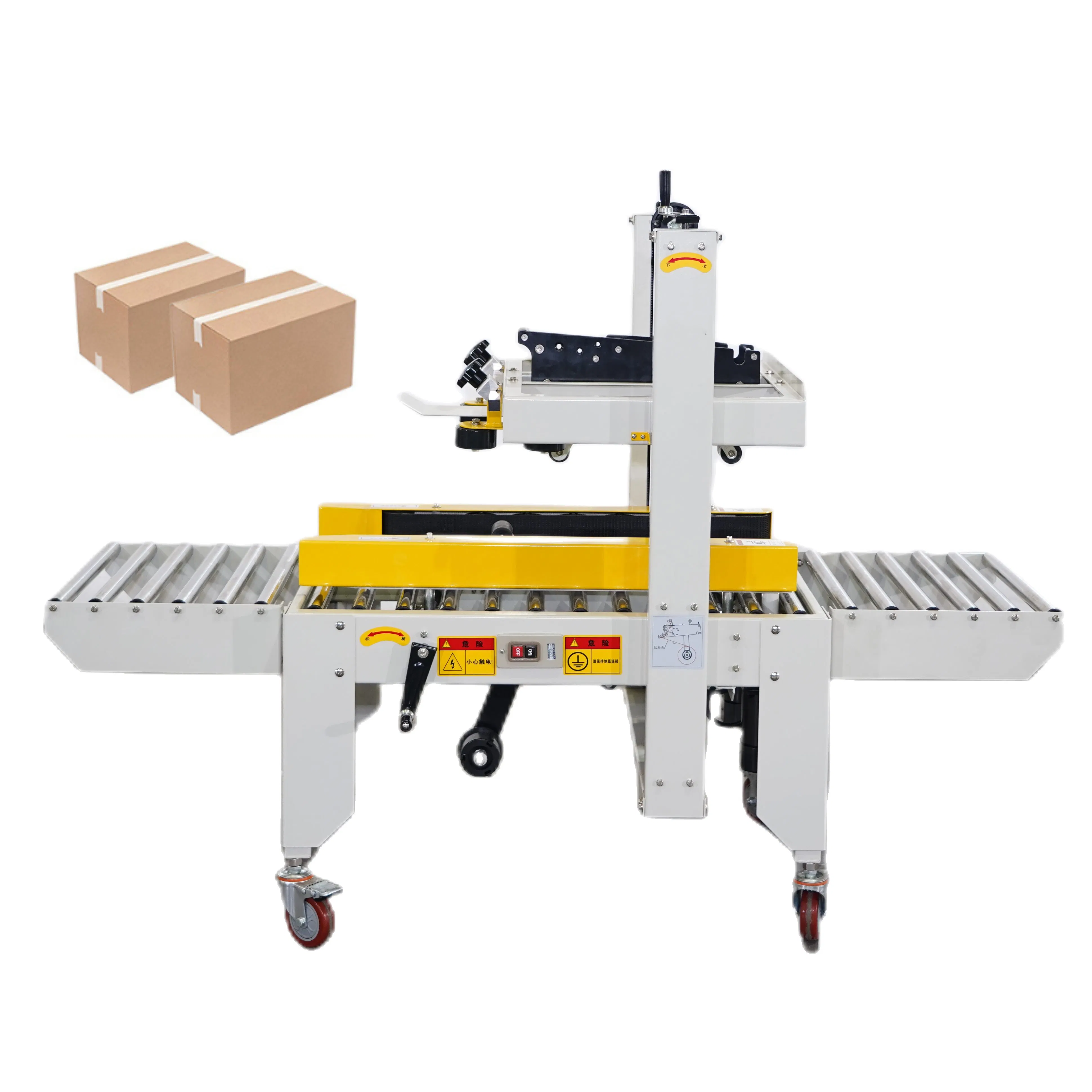 Máquina de Embalagem de Selagem de Caixas de Papelão com Ajuste Manual Semi Automático