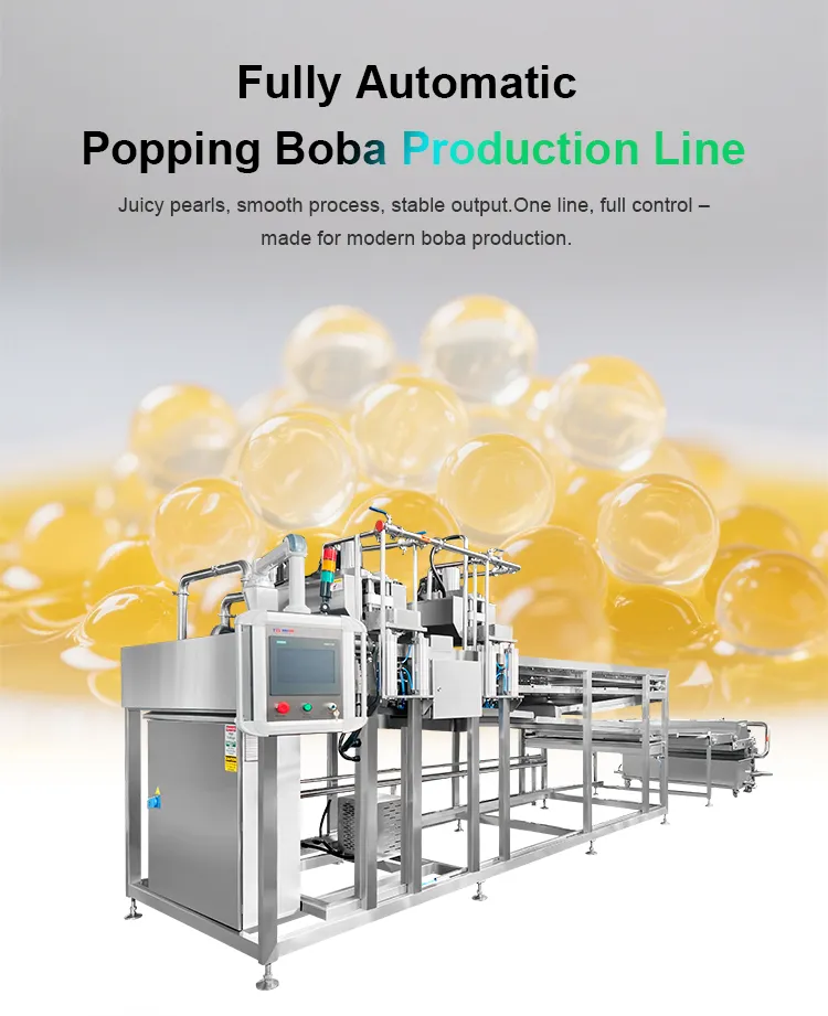 Linha de Produção de Bolhas de Chá Automática Completa, Dosador de Bolas para Recheio de Sucos