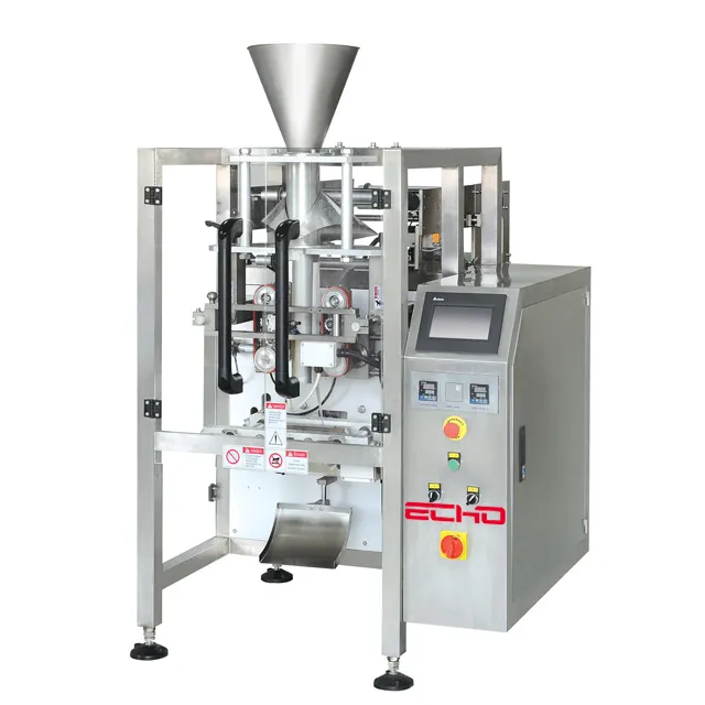 Máquina de Embalagem Vertical com Selagem Traseira Automática para Pó de Grão