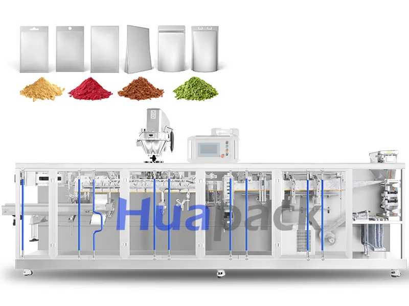 Máquina de Embalagem para Saco Sachet Plano Automático 3/4 Saco de Selagem Lateral para Especiarias, Leite, Medicamentos, Café, Pó de Detergente, Saco de Preenchimento e Selagem
