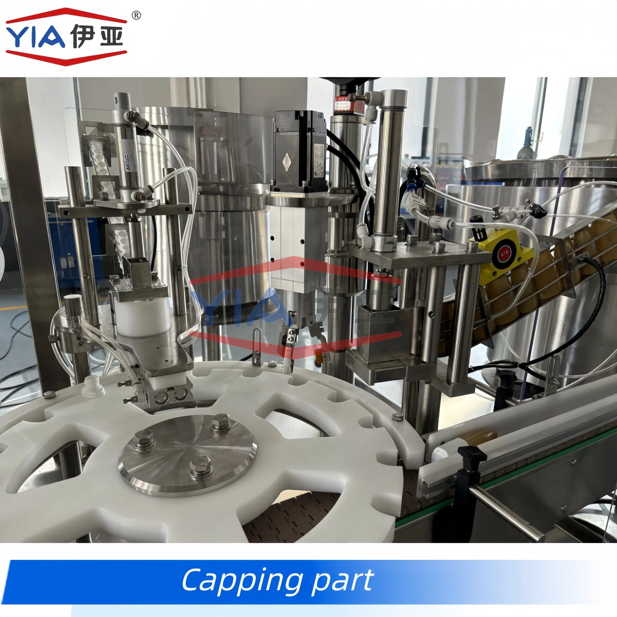 Linha de Produção Integrada de Enchimento, Selagem e Rotulagem de Spray Automático Yia