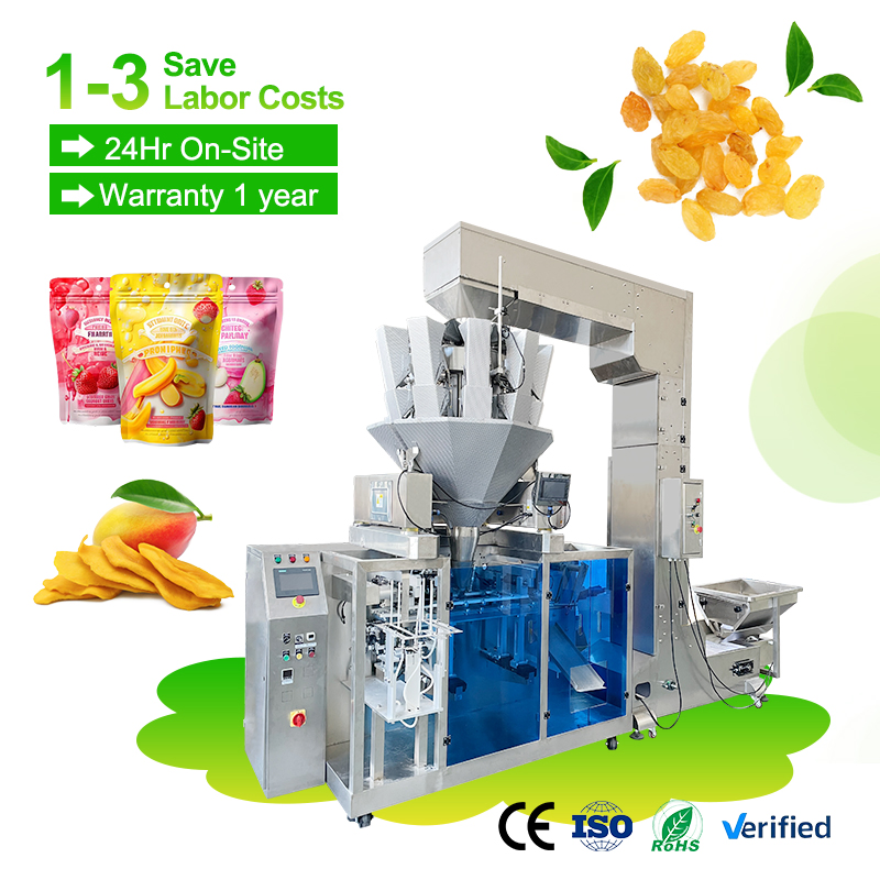 Máquina de Embalagem para Saco Premoldado com Zíper para Alimentos, Frutas Secas e Granulados