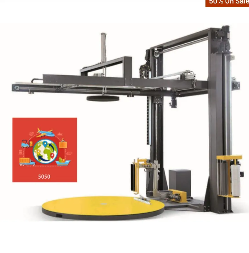 Máquina de Envoltório de Paletes Automática Total com Filme Stretch para Embalagem de Grandes Caixas e Paletes para Balanças