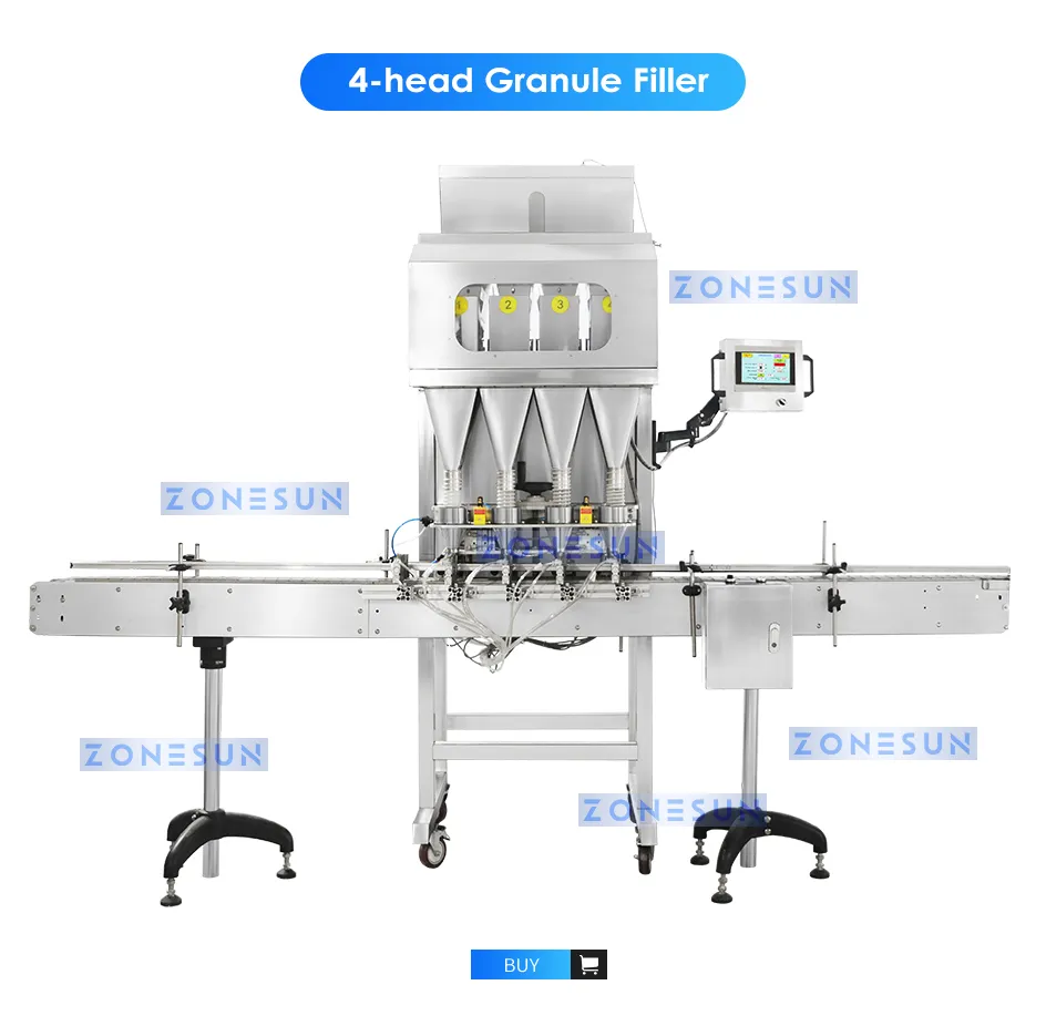 Linha Automática de Pesagem, Enchimento, Tampagem e Rotulagem ZS-Fal180X10 para Sistema de Embalagem da Indústria Alimentícia
