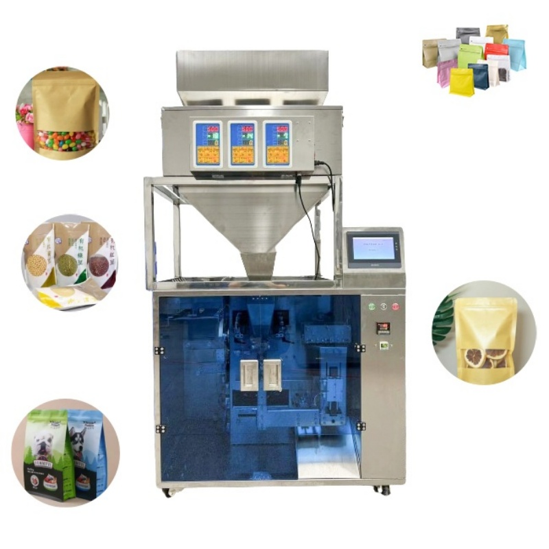 Máquina de Embalagem Automática de Snacks de Carne Seca, Máquina de Embalagem de Pó de Café e Chá, Máquina de Embalagem de Saco de Pé para Geléia, Molho, Farinha, Especiarias e Chips