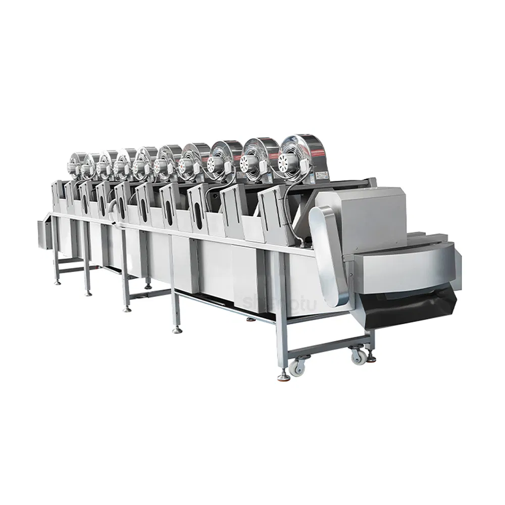 Linha de Produção Automática Industrial de Chips Crocantes de Frutas e Legumes com Máquinas de Lavagem, Corte, Blanchimento, Secagem a Frio, Fritura e Embalagem para Processamento de Alimentos Snacks