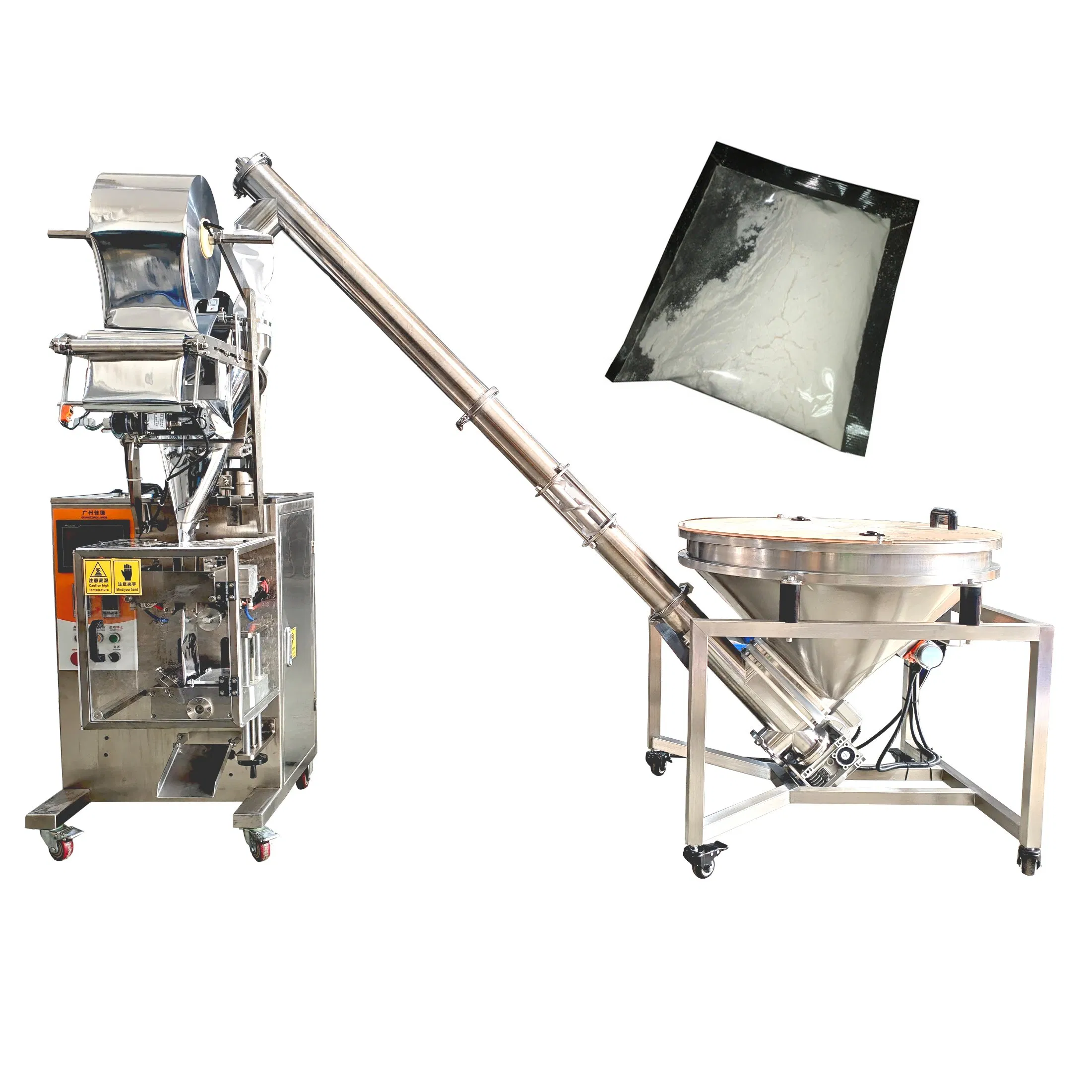 Máquina de Embalagem de Pó de Açúcar Vertical Multifuncional Automática e Máquina de Enchimento