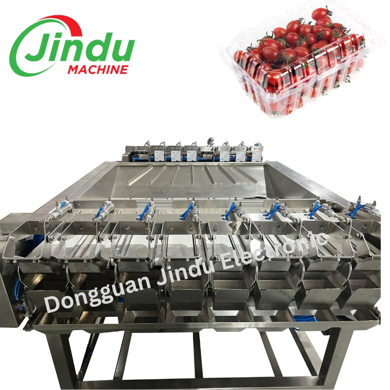 Linha de Embalagem de Clamshell de Tomate Cereja Delicado Sistema de Pesagem Multicabeça