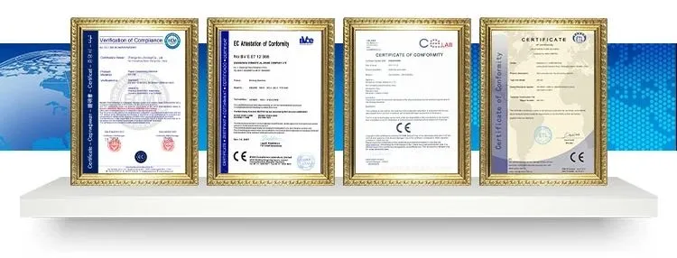 Certificações de Qualidade CE e ISO