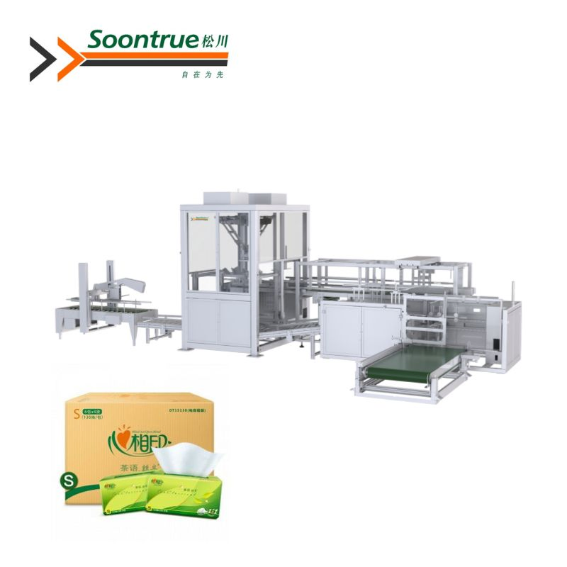 Máquina Automática de Embalagem em Caixa / Máquina de Cartonagem e Sistema de Embalagem em Cartão (5-15 Cartões/Min), Projetada para Embalagem de Produtos de Papel para Uso Doméstico