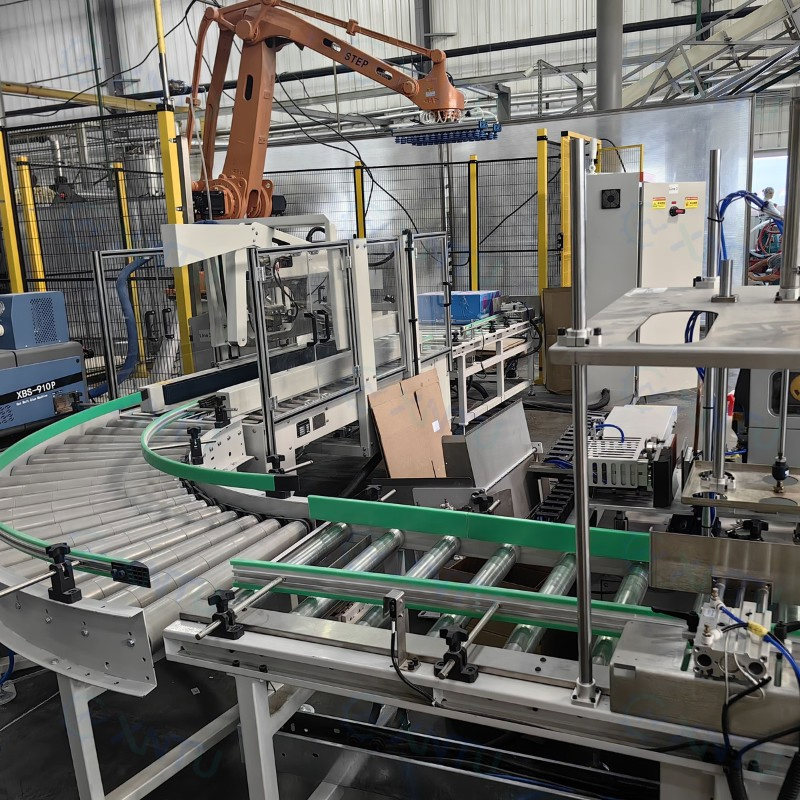 Máquina de Embalagem de Bebidas Secundárias Automática Linha de Fluxo Linha de Produção de Embalagem de Alimentos Personalizada